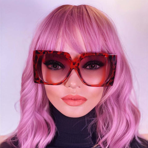 Square Oversized Mod Retro Sunglasses